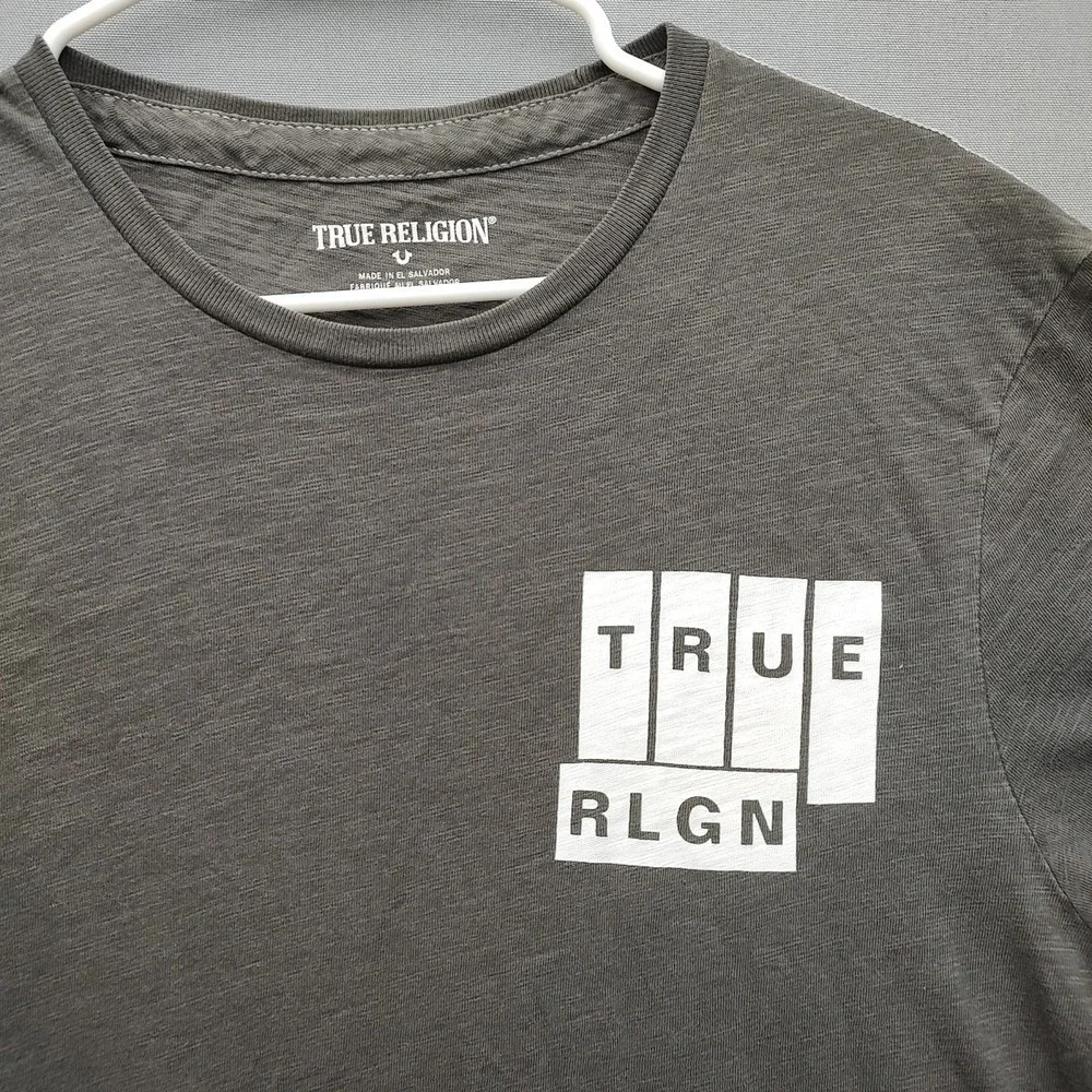 True Religion Men's Medium Black Short Sleeve Pullover T-shirt Medium